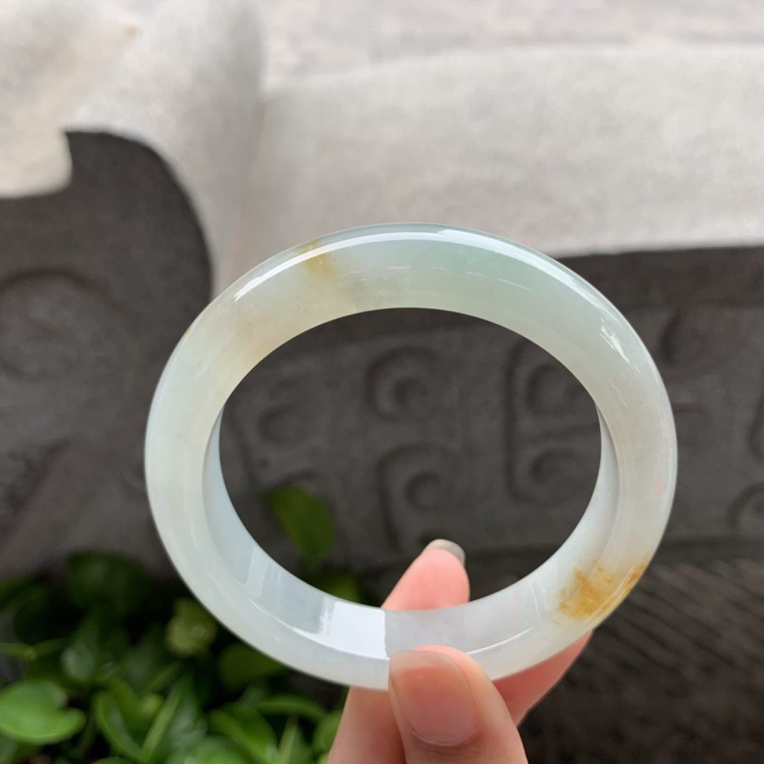 圈口 57-12.8-9.3【冰洒金正圈手镯】正圈57 58可戴