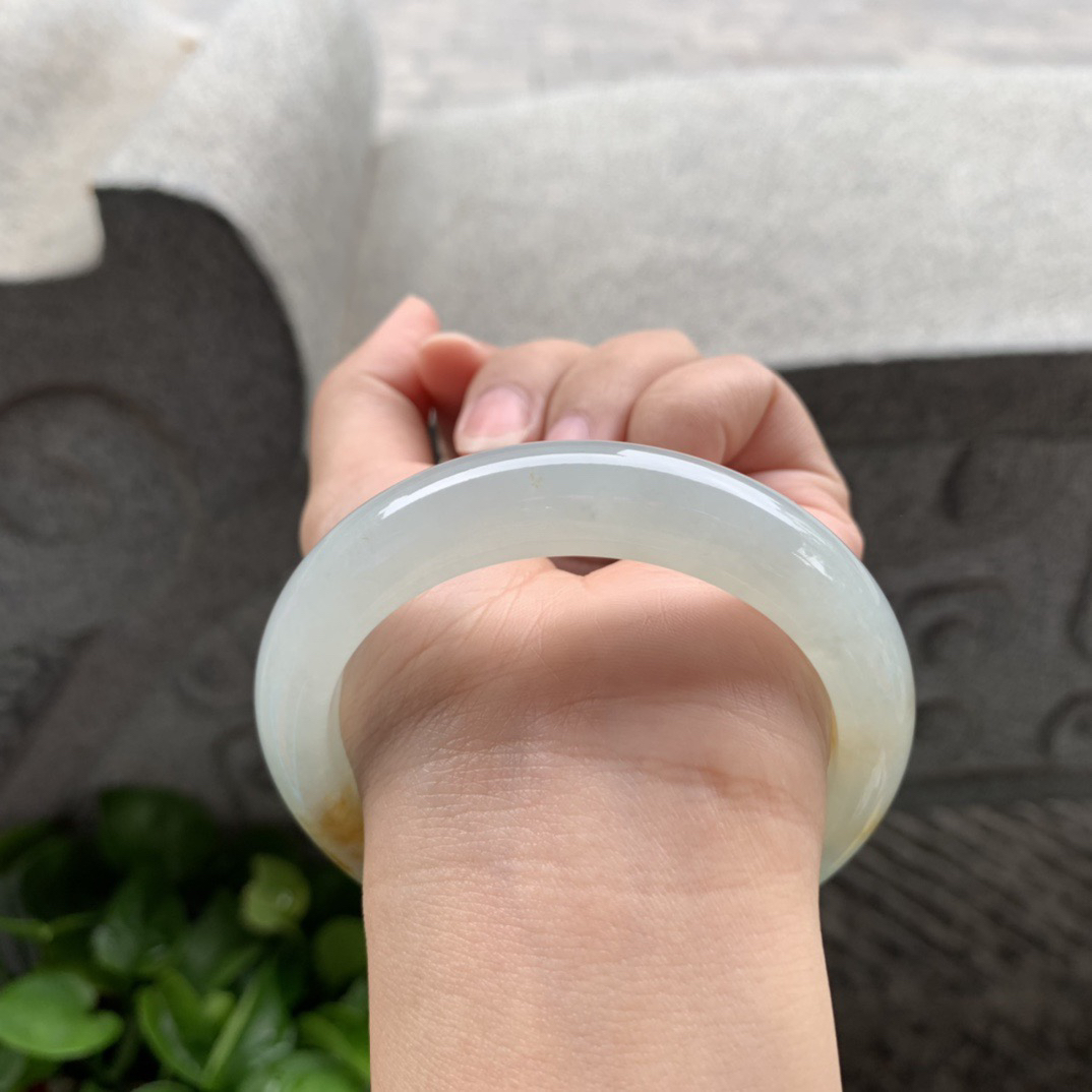 圈口 57-12.8-9.3【冰洒金正圈手镯】正圈57 58可戴