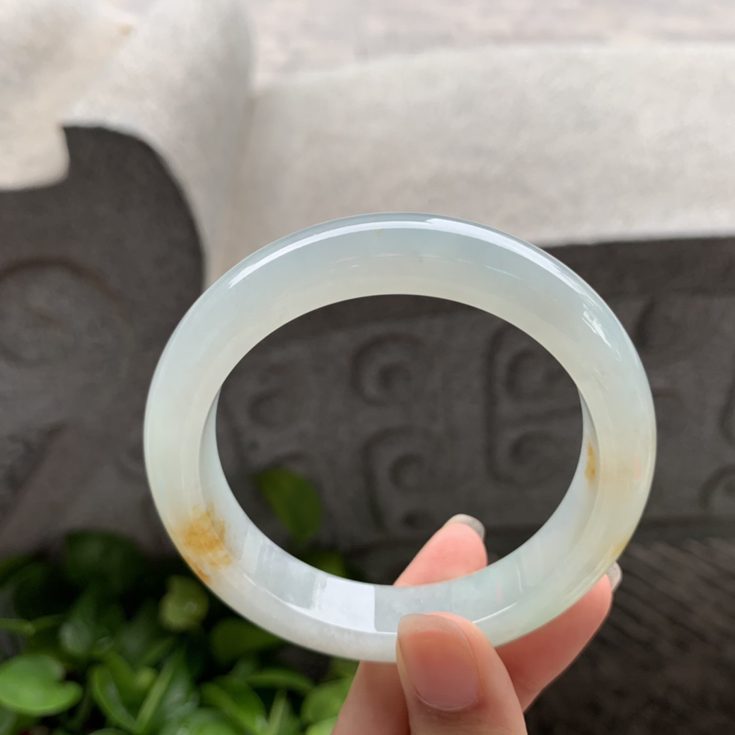 圈口 57-12.8-9.3【冰洒金正圈手镯】正圈57 58可戴