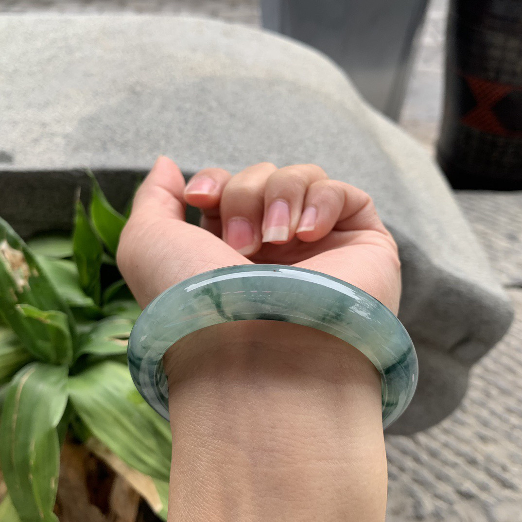 圈口 57.2-12.9-9【冰飘花正圈手镯】正圈57 58可戴