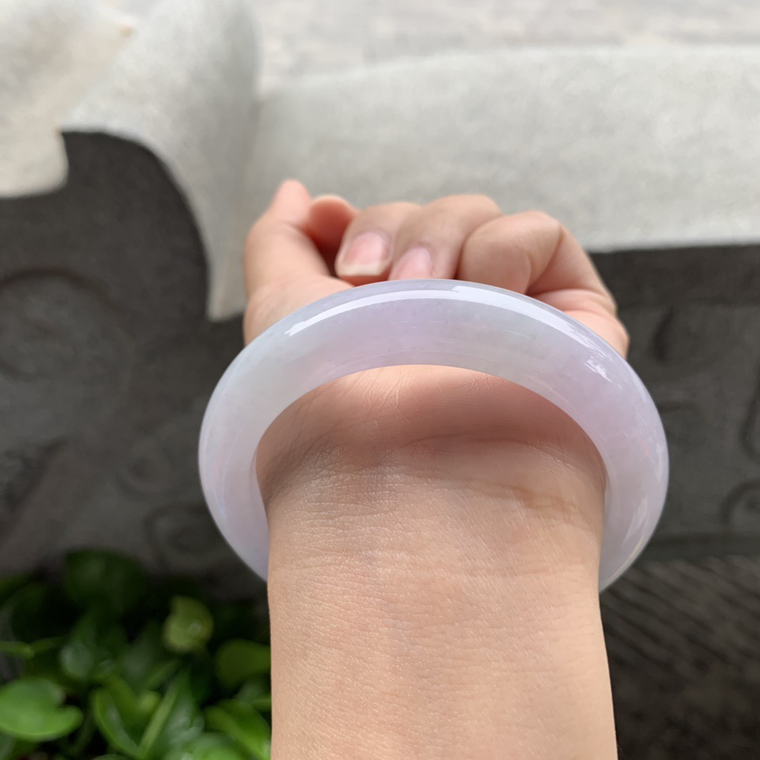 圈口56-13-9.2 【冰紫正圈手镯】正圈56 57可戴