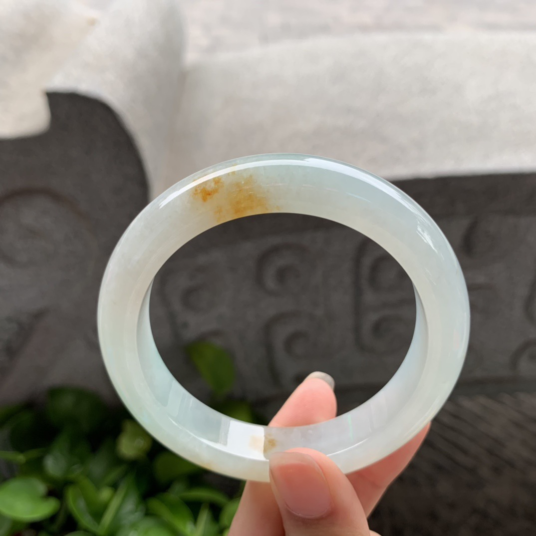 圈口 57-12.8-9.3【冰洒金正圈手镯】正圈57 58可戴