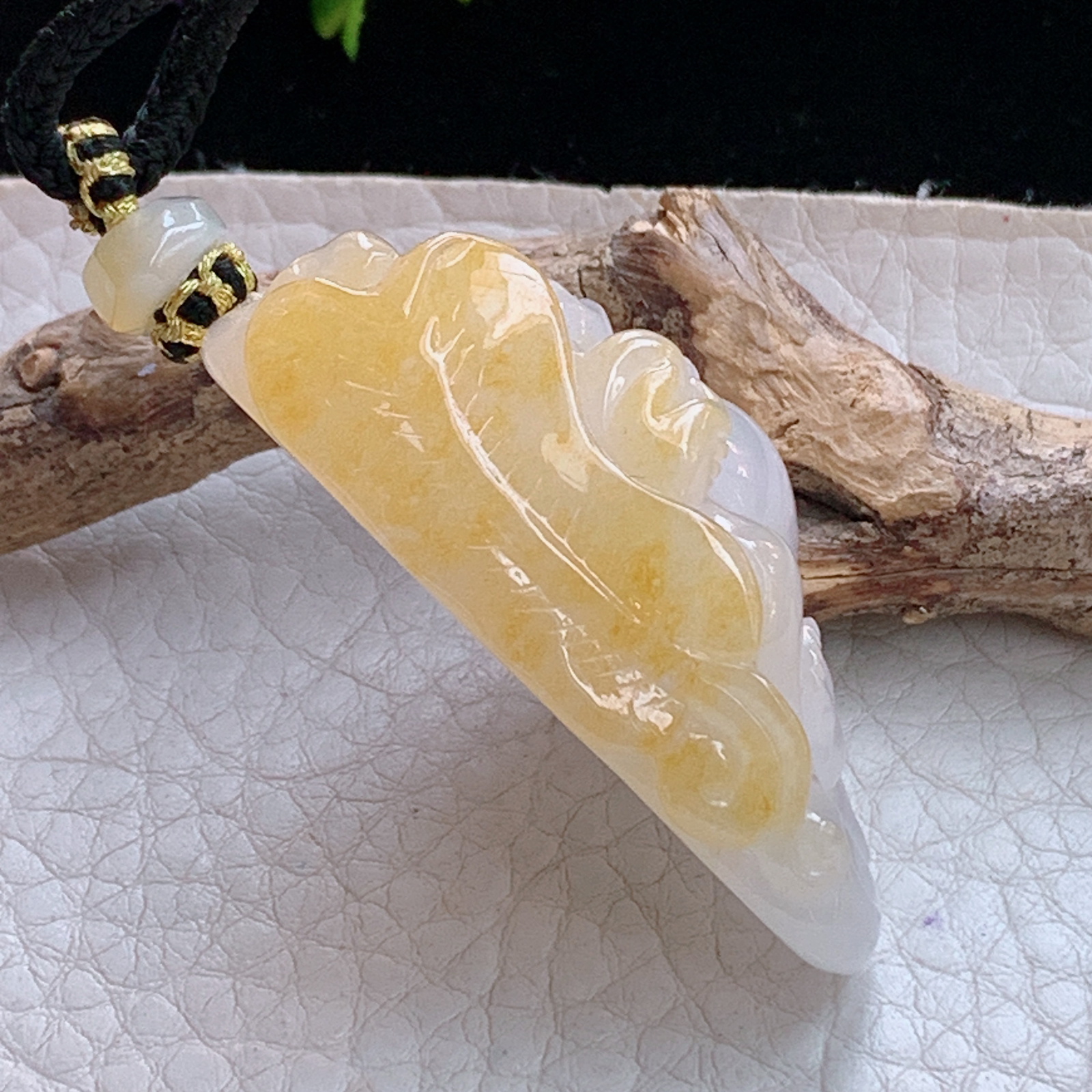 yl实拍44*25.5*16.5缅甸天然翡翠a货果冻感桑彩逍遥佛 佛公玉项坠 玉挂件