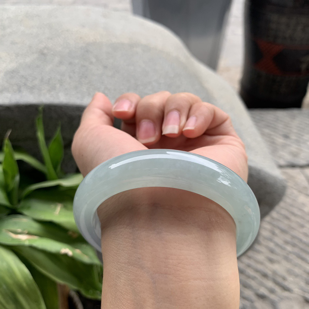 大圈口 58.2-13.8-9.4【冰晴紫正圈手镯】正圈58 59可戴