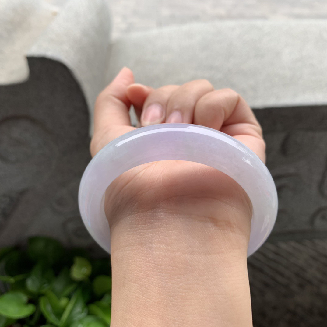 圈口56-13-9.2 【冰紫正圈手镯】正圈56 57可戴