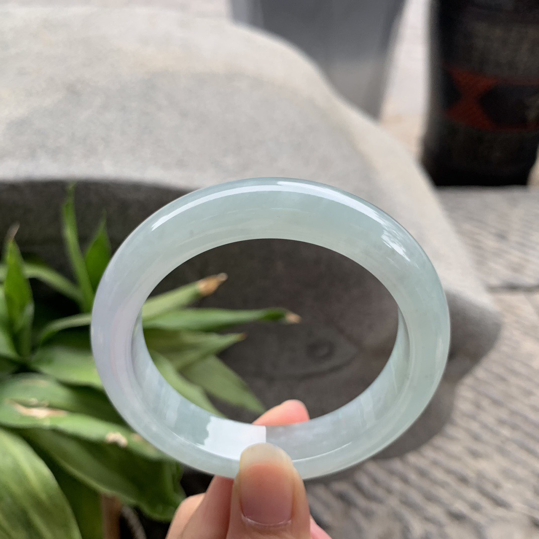 大圈口 58.2-13.8-9.4【冰晴紫正圈手镯】正圈58 59可戴