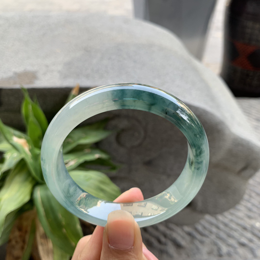 圈口57.2-14.1-8.1 【冰飘花正圈手镯】正圈57 58可戴