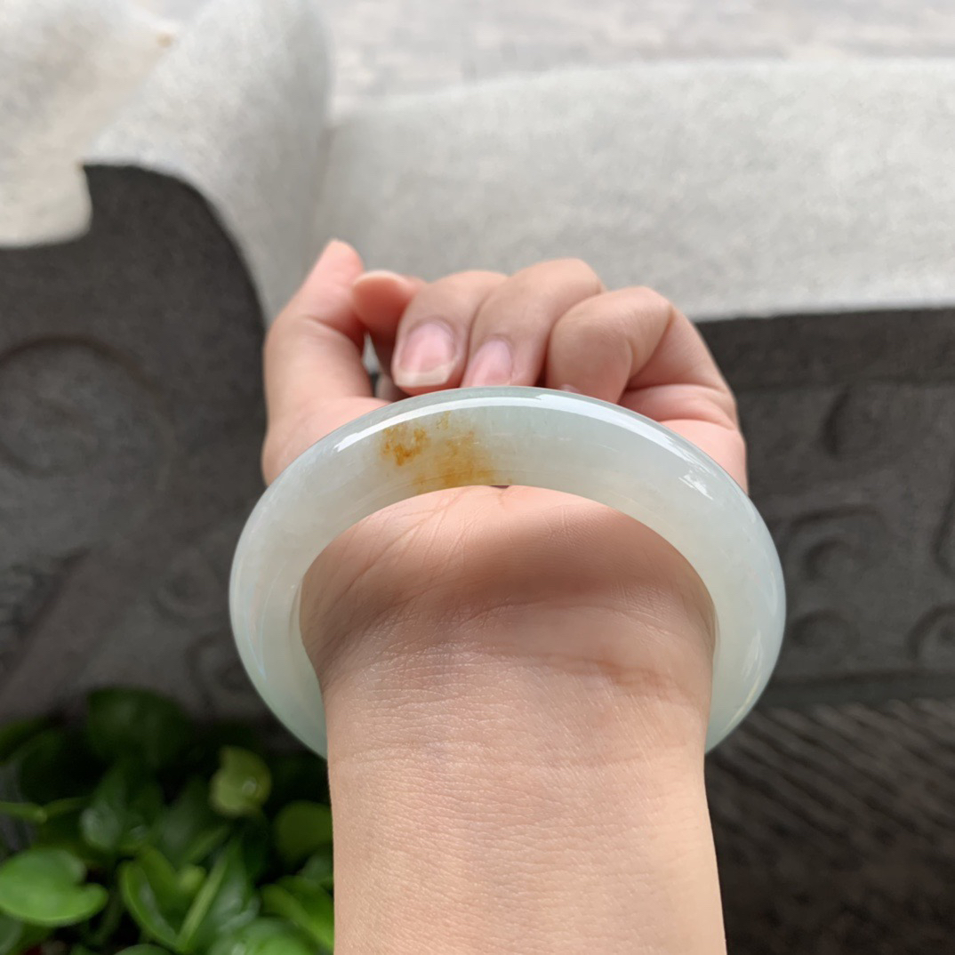 圈口 57-12.8-9.3【冰洒金正圈手镯】正圈57 58可戴