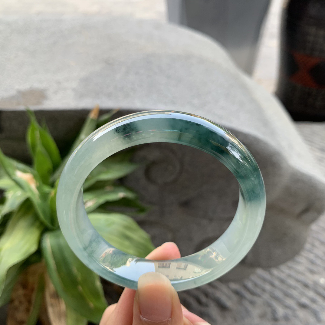 圈口57.2-14.1-8.1 【冰飘花正圈手镯】正圈57 58可戴