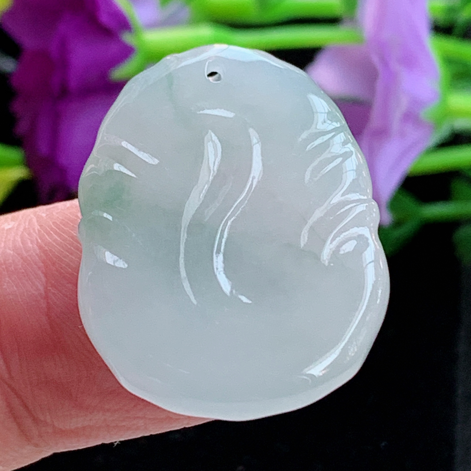 ktj实拍28.2*21.6*5.5缅甸天然翡翠a货宝宝款生肖狗玉项坠 玉挂件