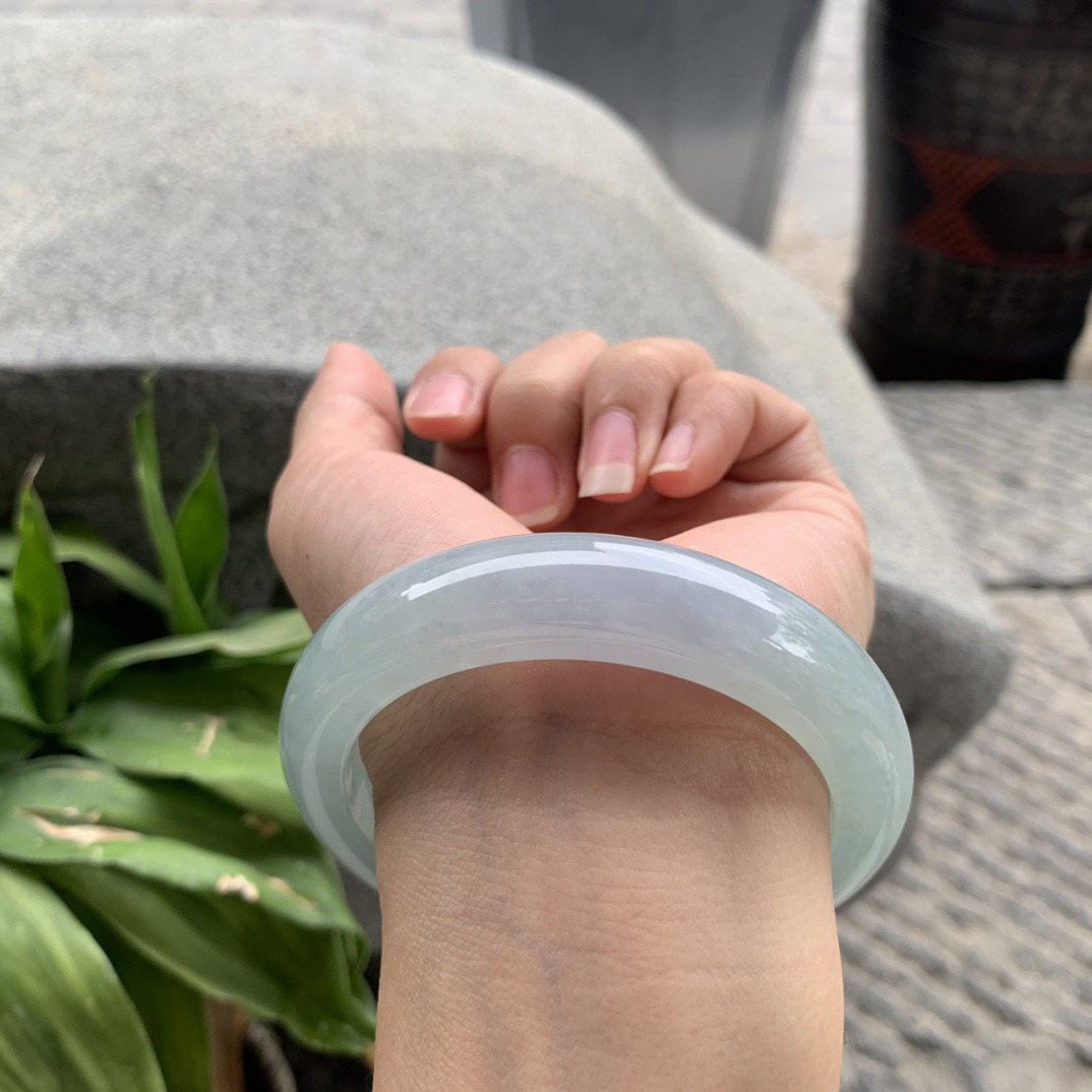 大圈口 58.2-13.8-9.4【冰晴紫正圈手镯】正圈58 59可戴