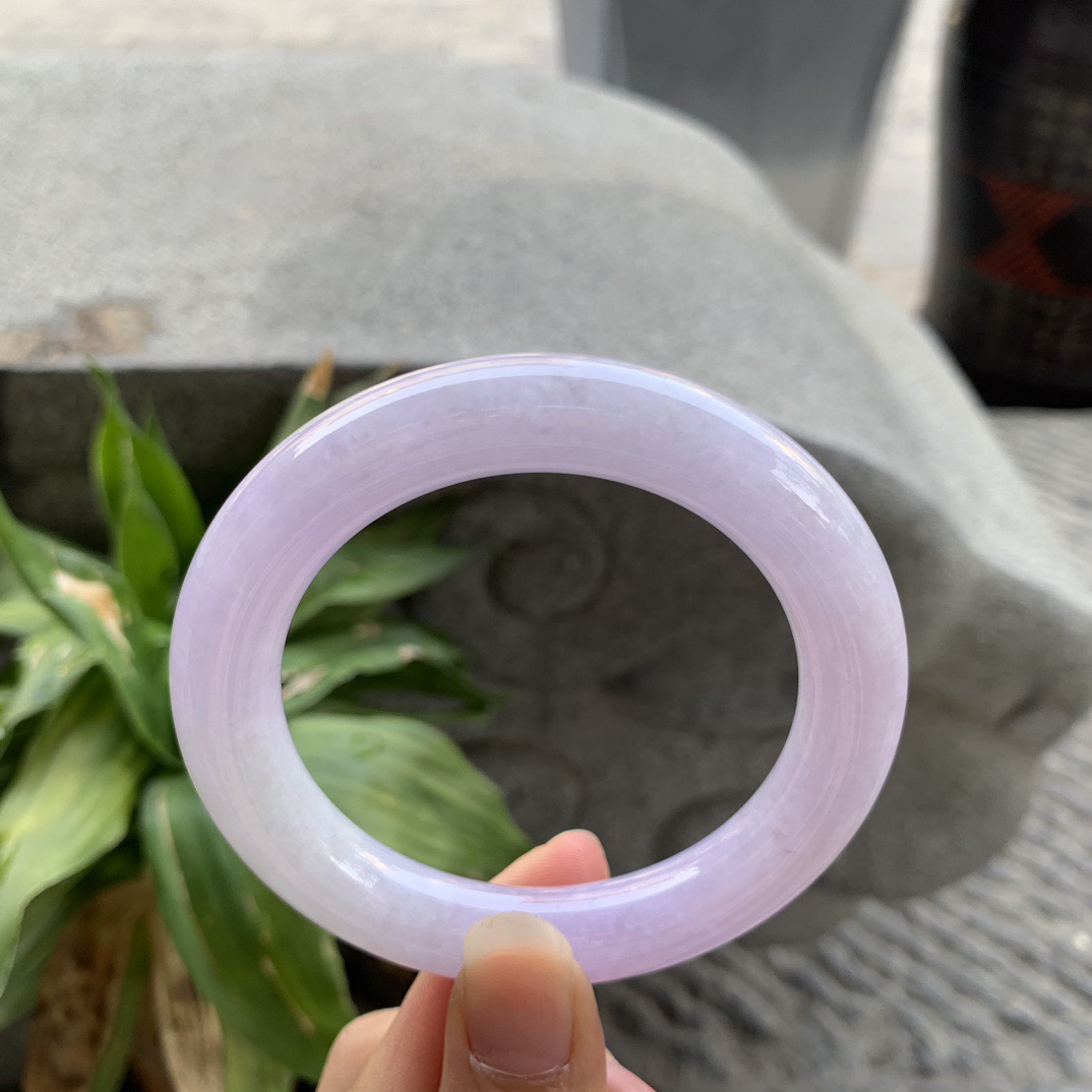 圈口 56-11.3【粉紫圆条手镯】圆条56 57可戴