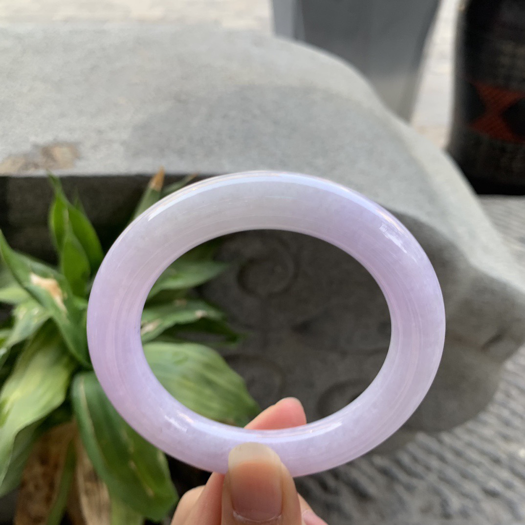 圈口 56-11.3【粉紫圆条手镯】圆条56 57可戴