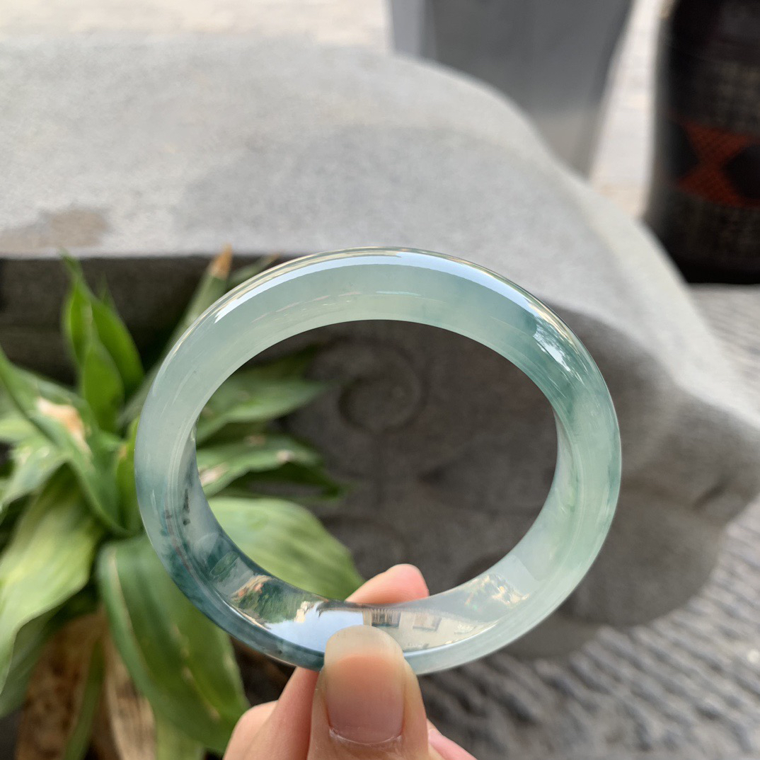 圈口57.2-14.1-8.1 【冰飘花正圈手镯】正圈57 58可戴