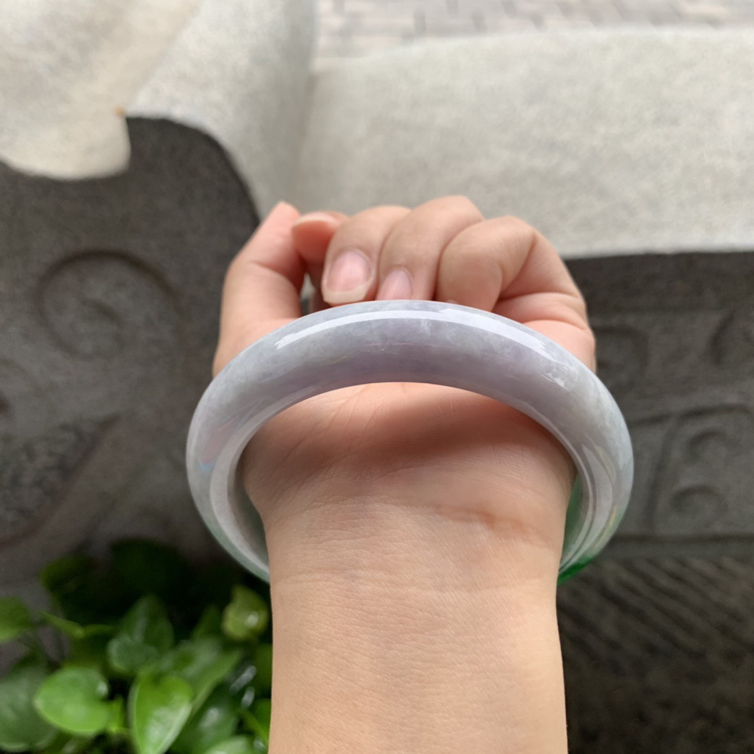 大圈口62.7-14.2-9.6【飘辣绿正圈手镯】正圈62 63可戴