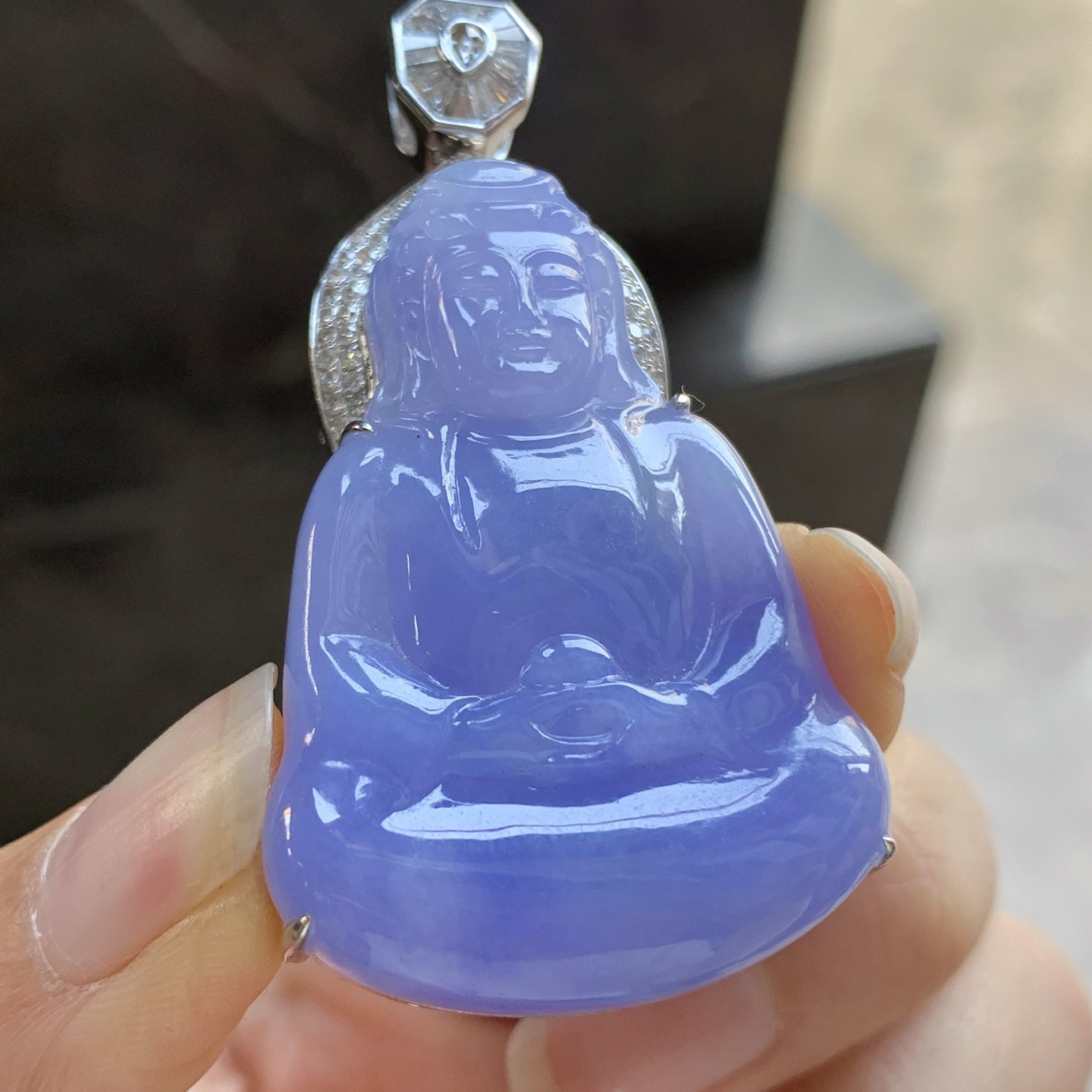 金钻镶嵌紫罗兰观音^_^鲜艳