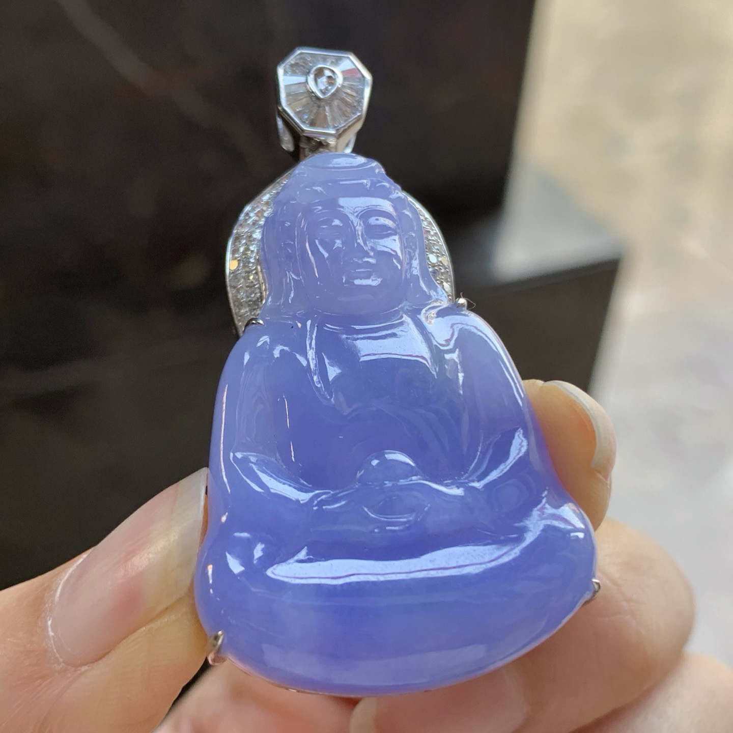 金钻镶嵌紫罗兰观音^_^鲜艳