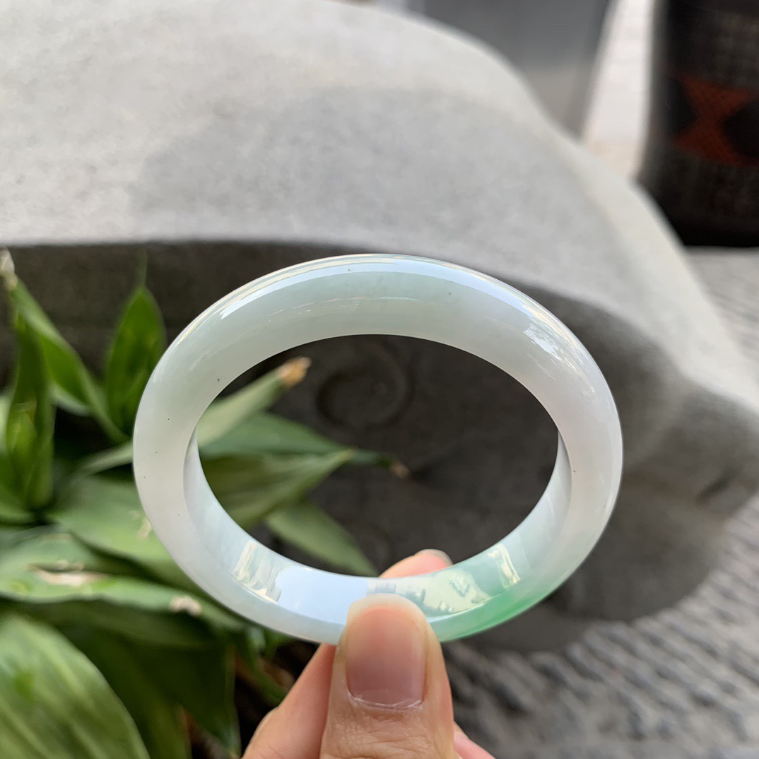 圈口54-11.8-8.1 【飘阳绿正圈手镯】正圈54 55可戴