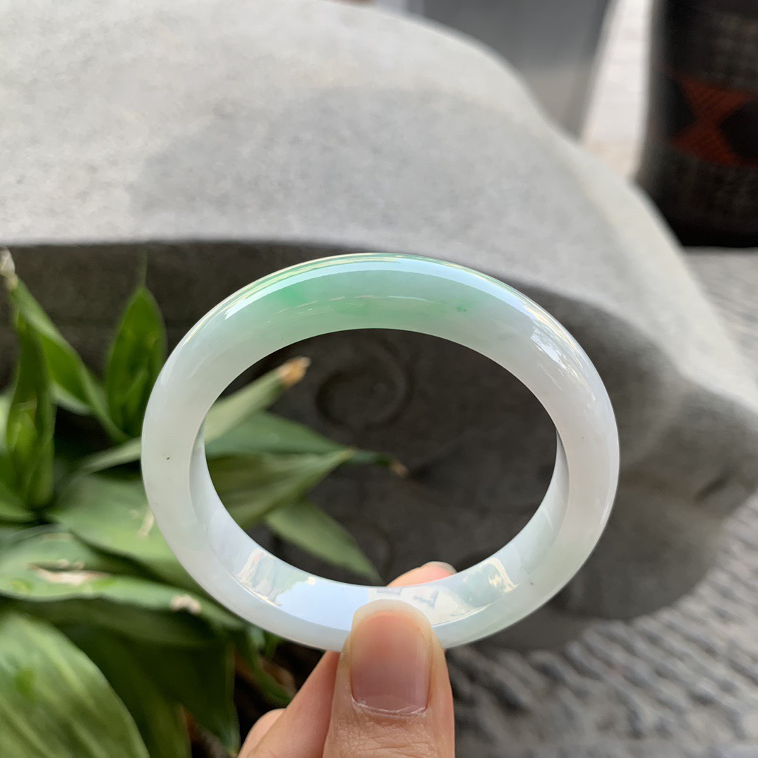 圈口54-11.8-8.1 【飘阳绿正圈手镯】正圈54 55可戴