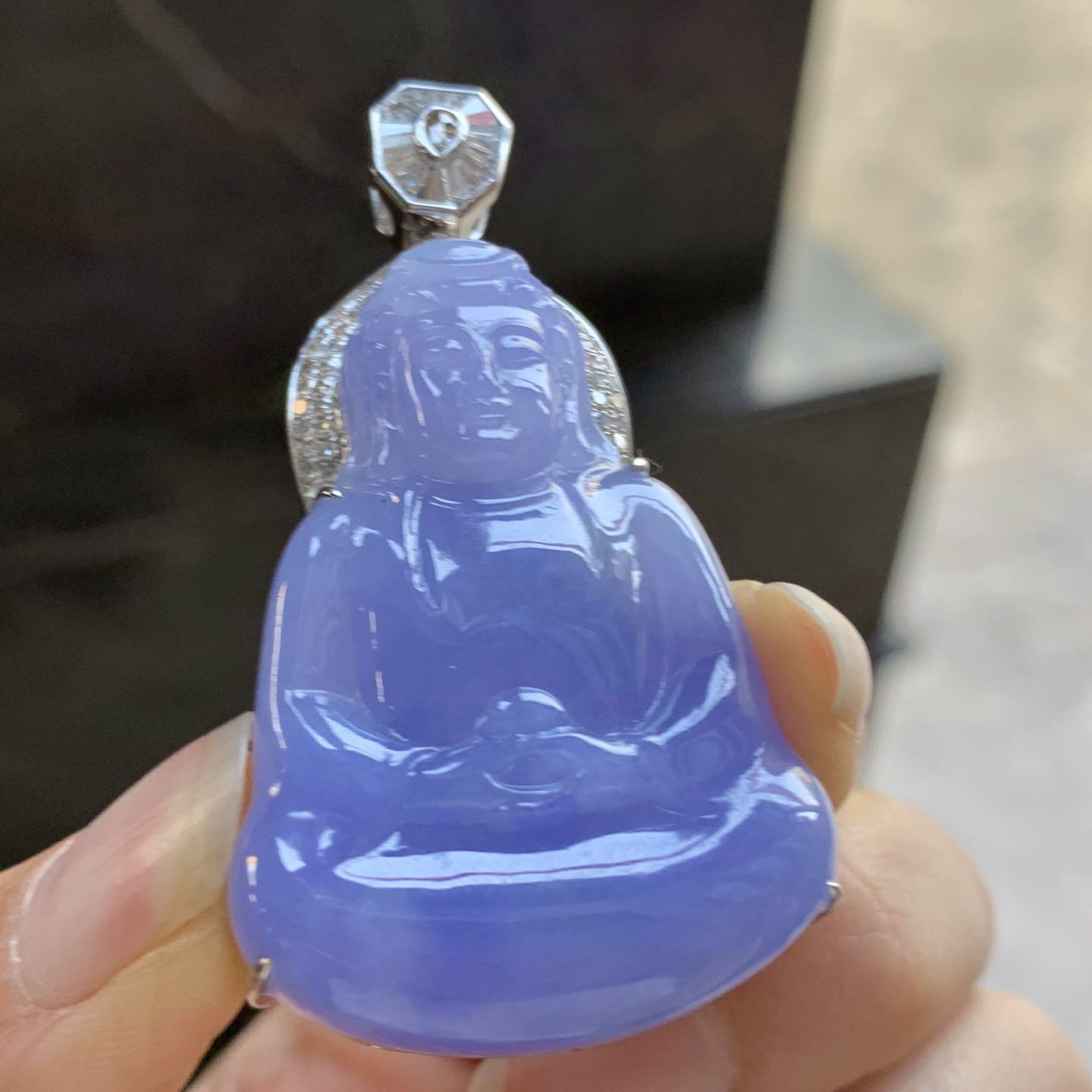 金钻镶嵌紫罗兰观音^_^鲜艳