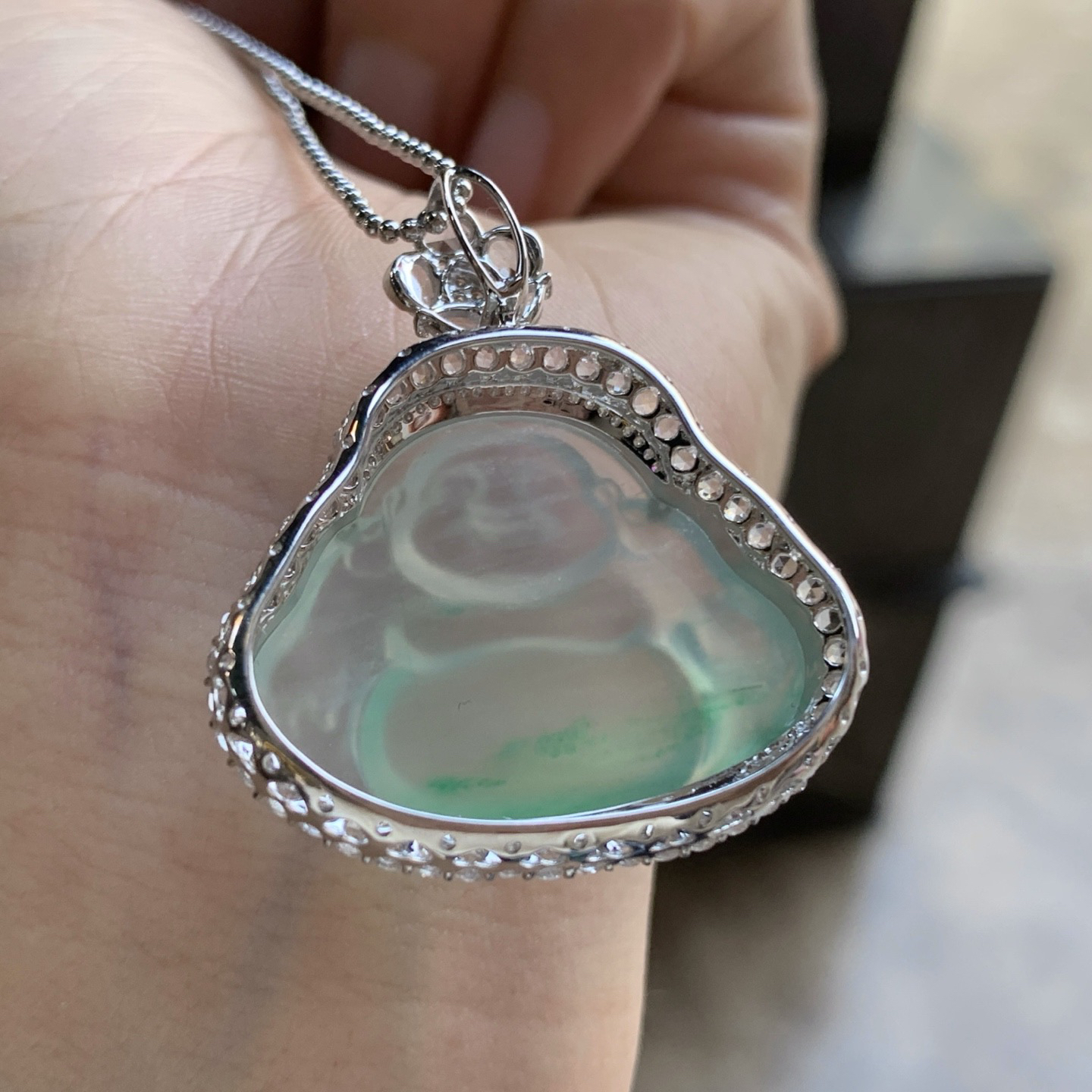 金钻镶嵌飘绿佛公^_^水润