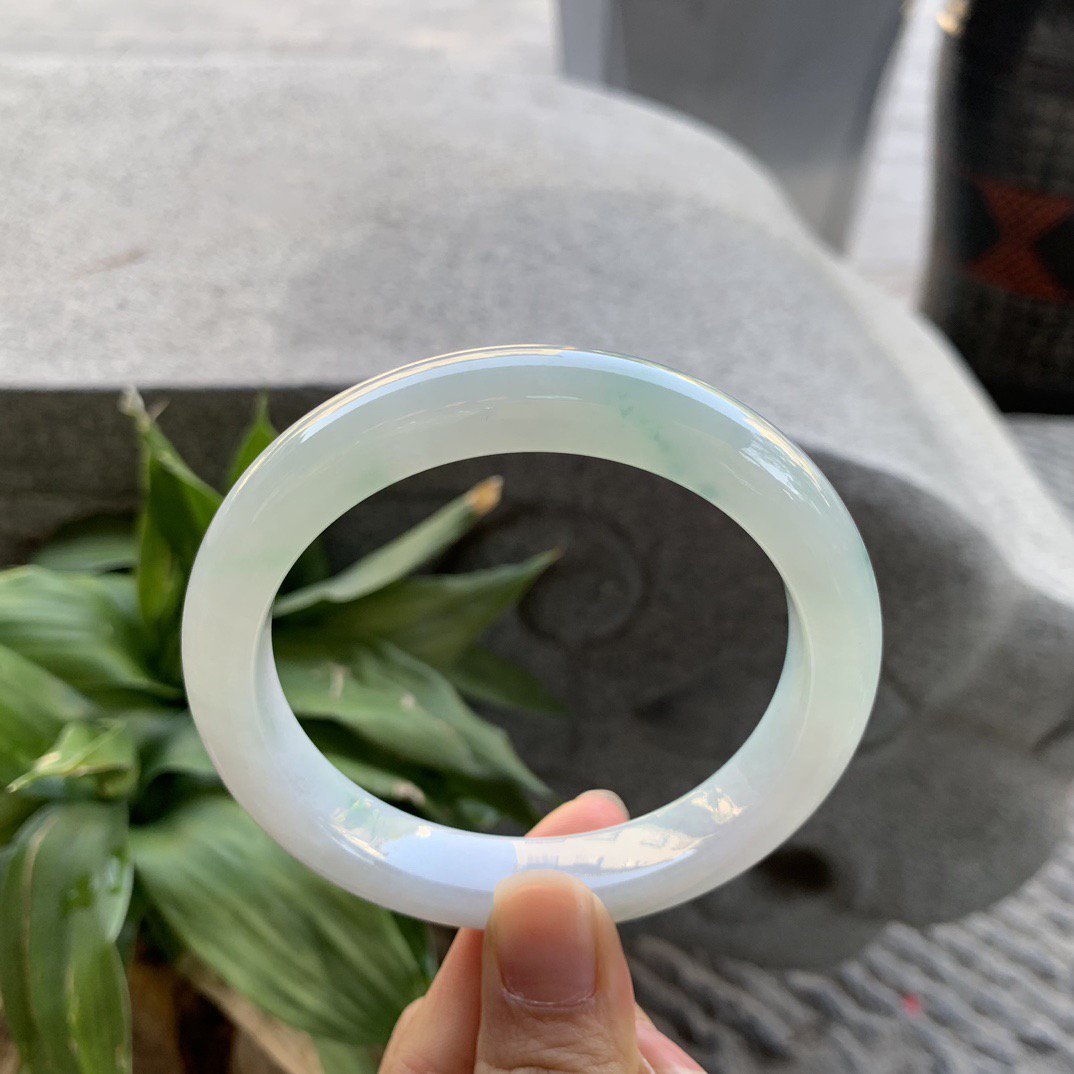 大圈口 62.2-12.2-9.4【冰飘绿正圈手镯】正圈62 63可戴