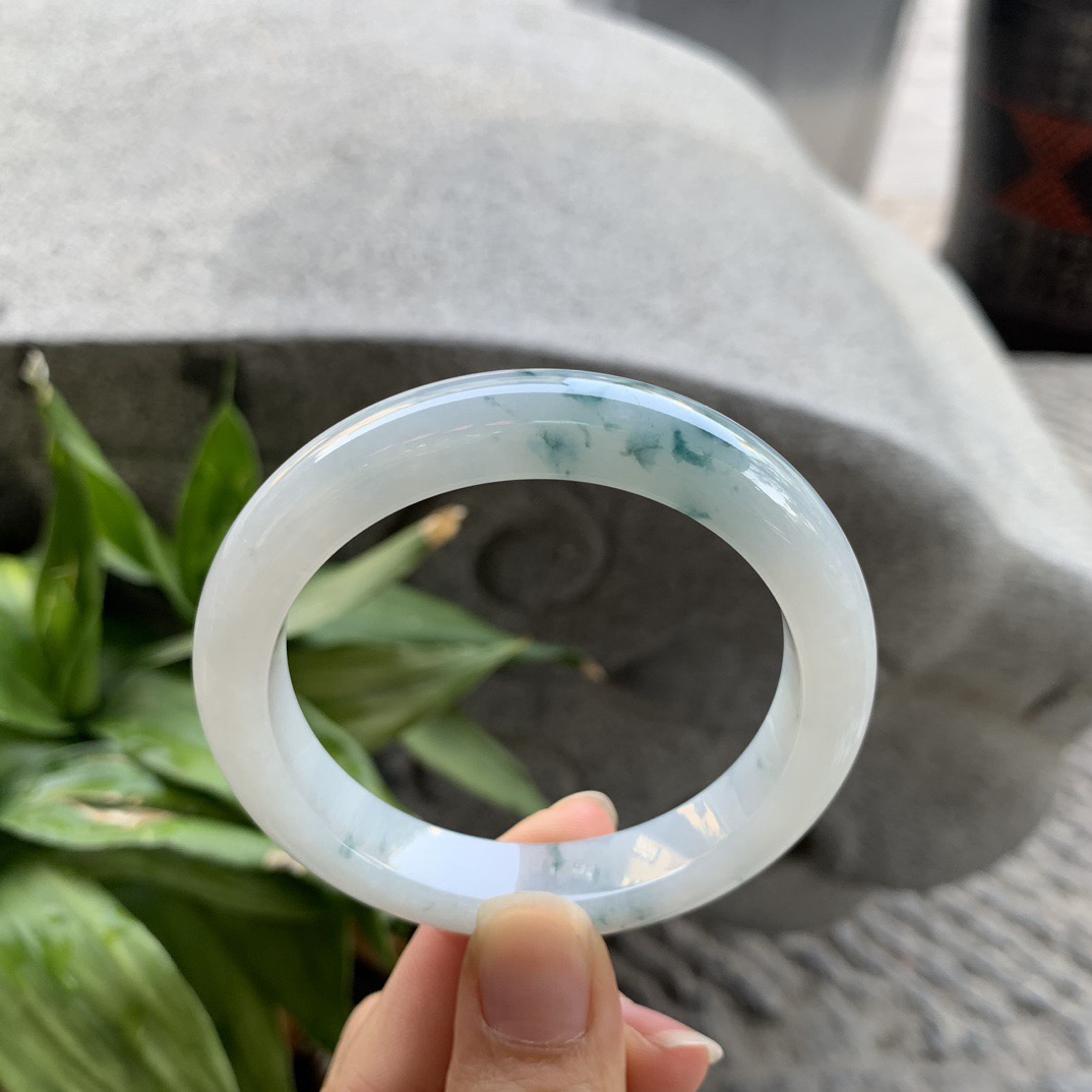 小圈口52.6-10.4-8.6 【冰飘花正圈手镯】正圈52 53可戴