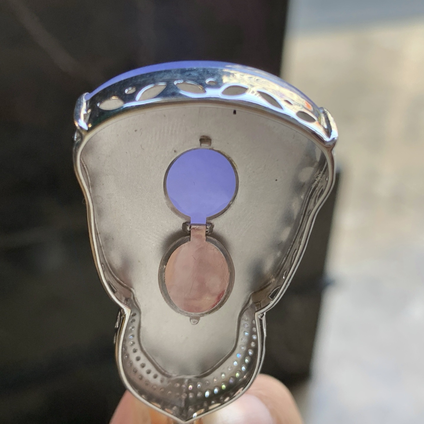 金钻镶嵌紫罗兰观音^_^鲜艳