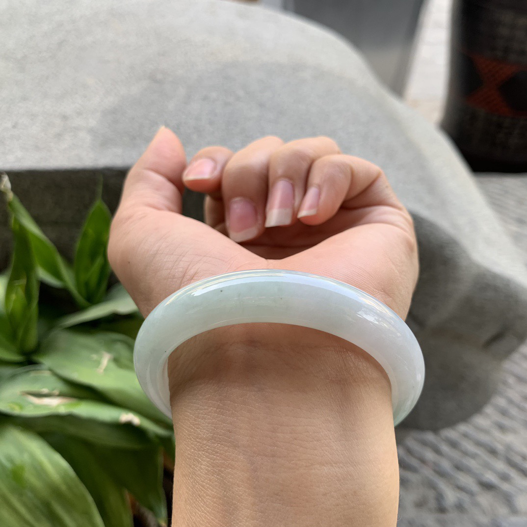 圈口54-11.8-8.1 【飘阳绿正圈手镯】正圈54 55可戴