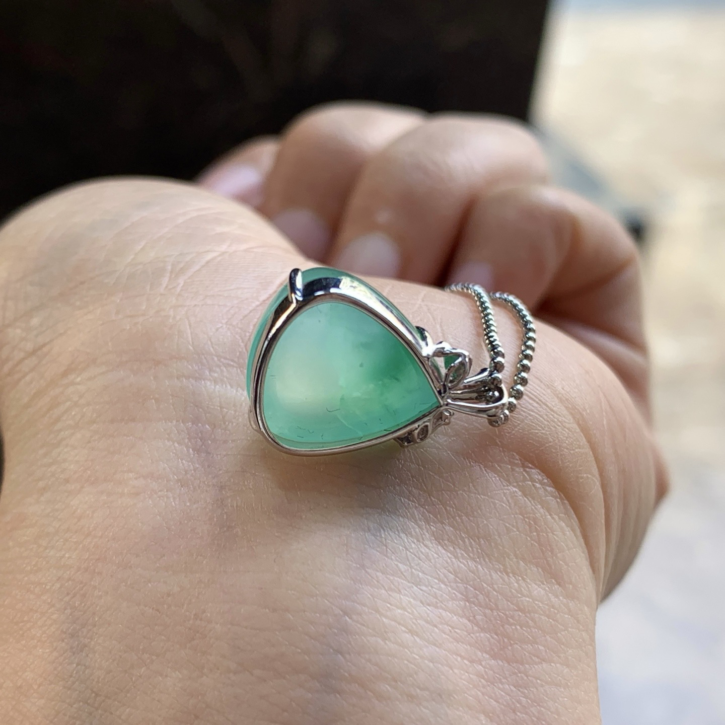 金镶嵌冰绿水滴^_^饱满