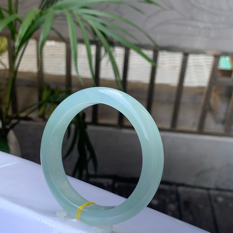 冰蓝手镯，54.5圈口