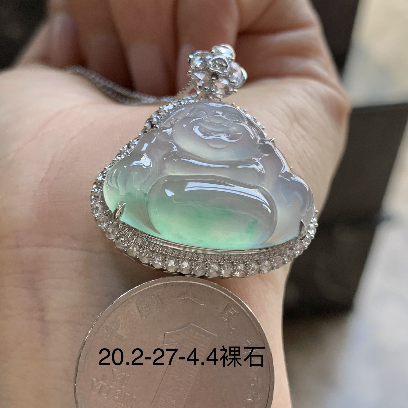 金钻镶嵌飘绿佛公^_^水润