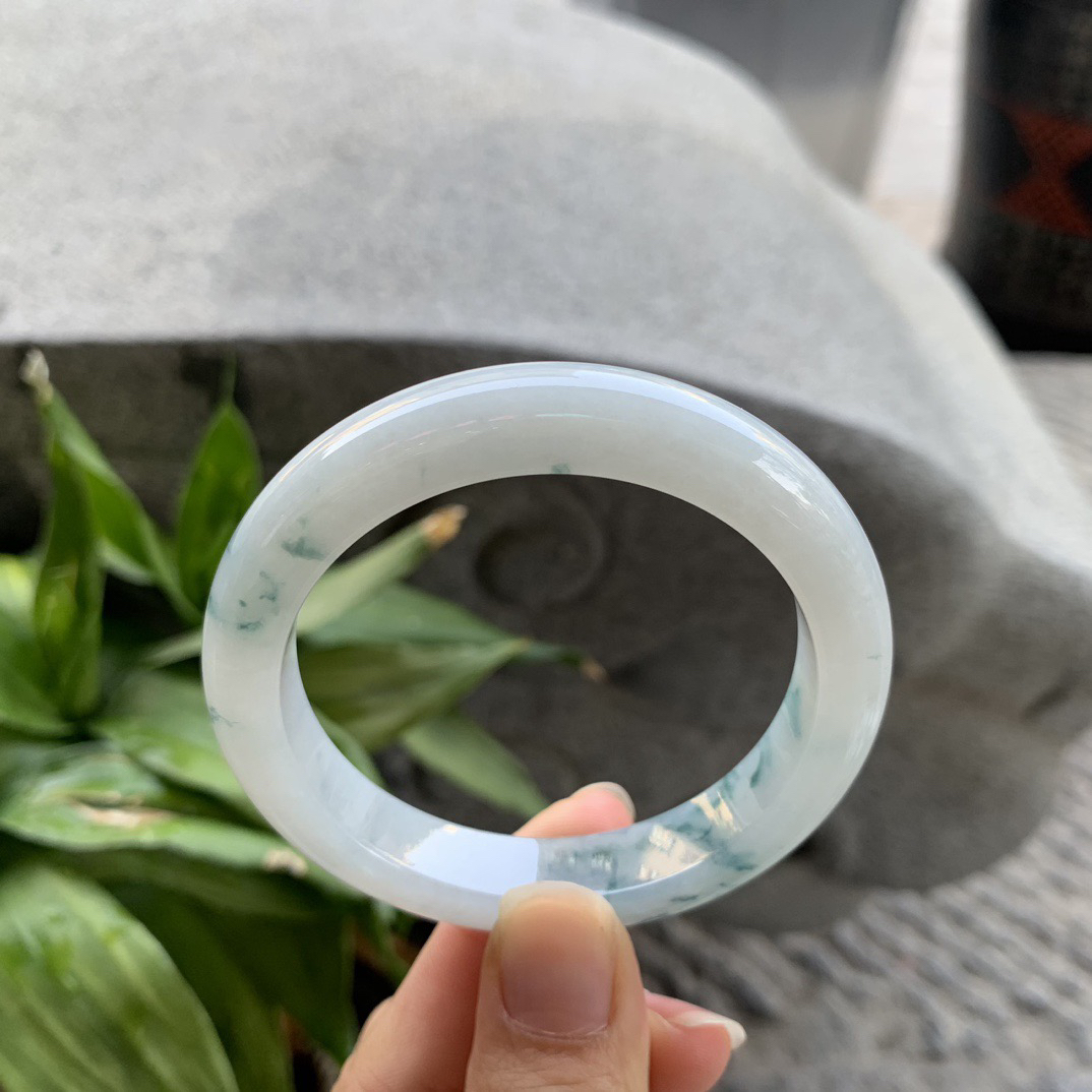 小圈口52.6-10.4-8.6 【冰飘花正圈手镯】正圈52 53可戴