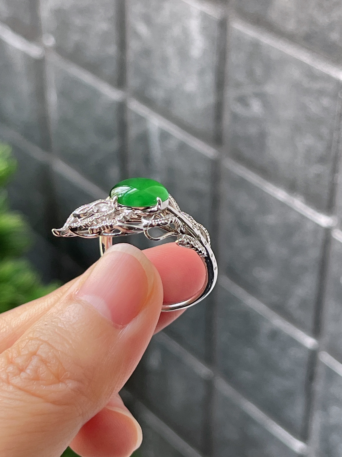 18k翡翠特色戒指