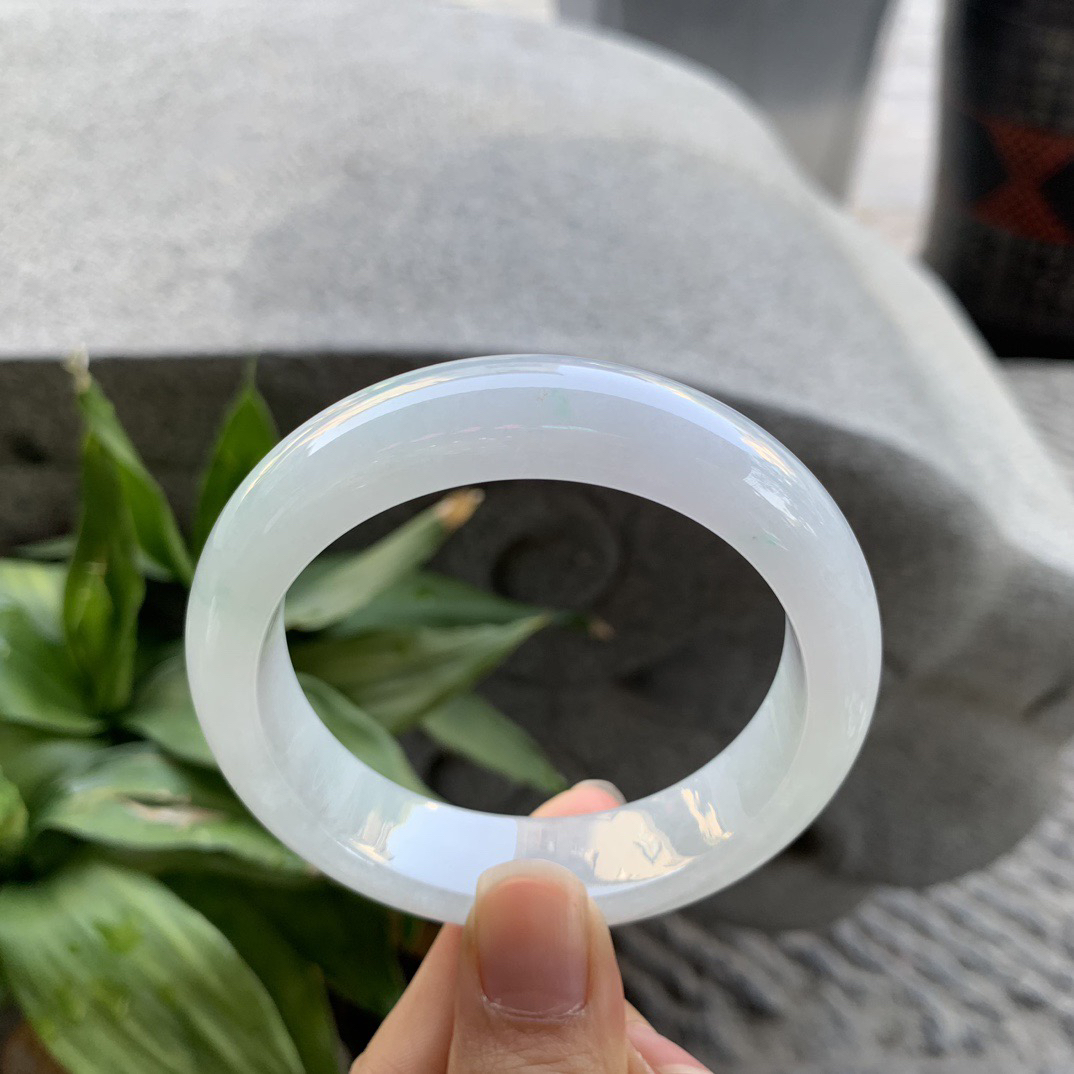 圈口 55.2-14.6-8.7【冰飘绿正圈手镯】正圈55 56可戴