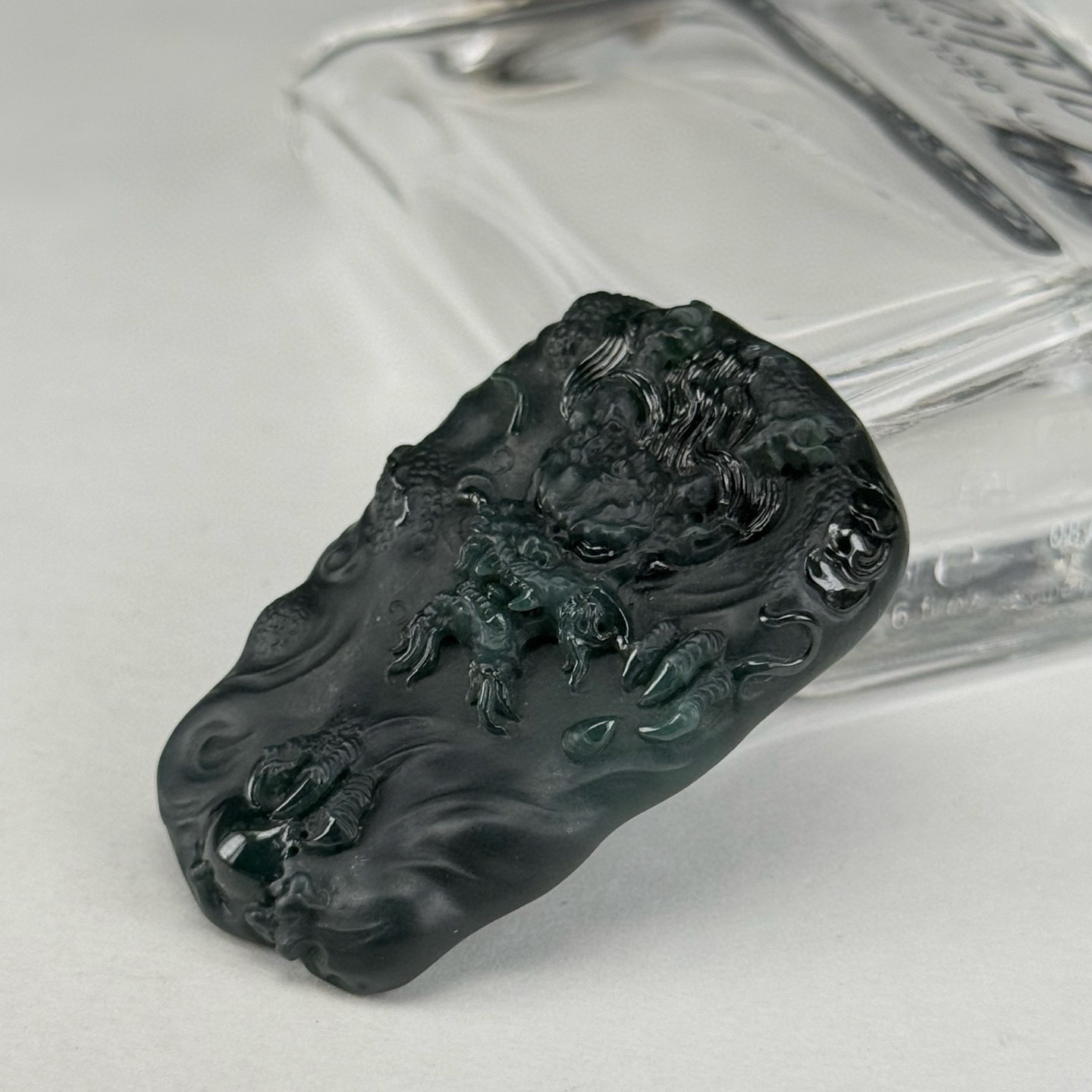 精品墨翠龙牌 种好色正 黑度好 打灯通透