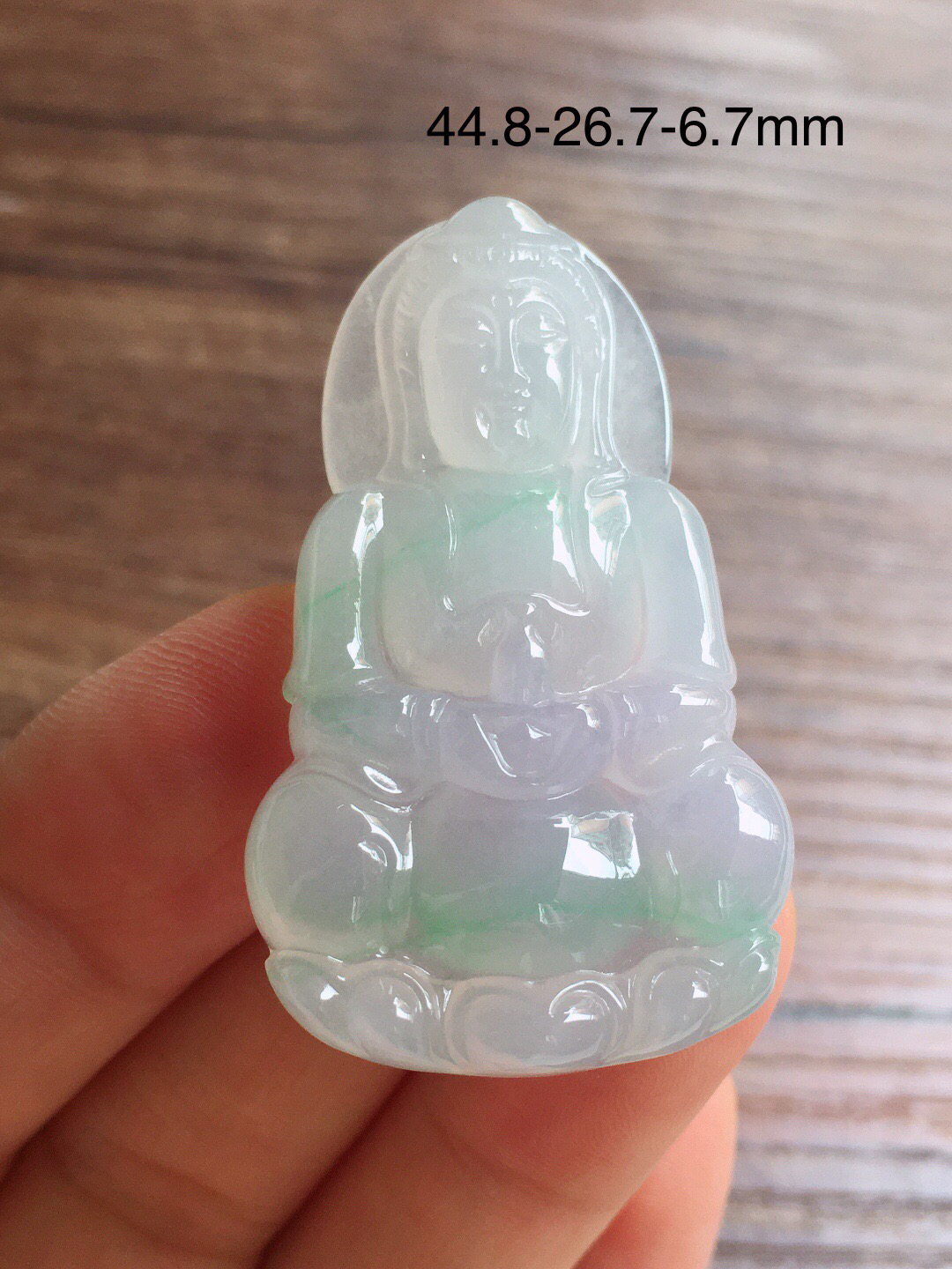 冰飘绿观音，冰润细腻，品相好，种水足，001 尺寸44.8*26.7*6.7