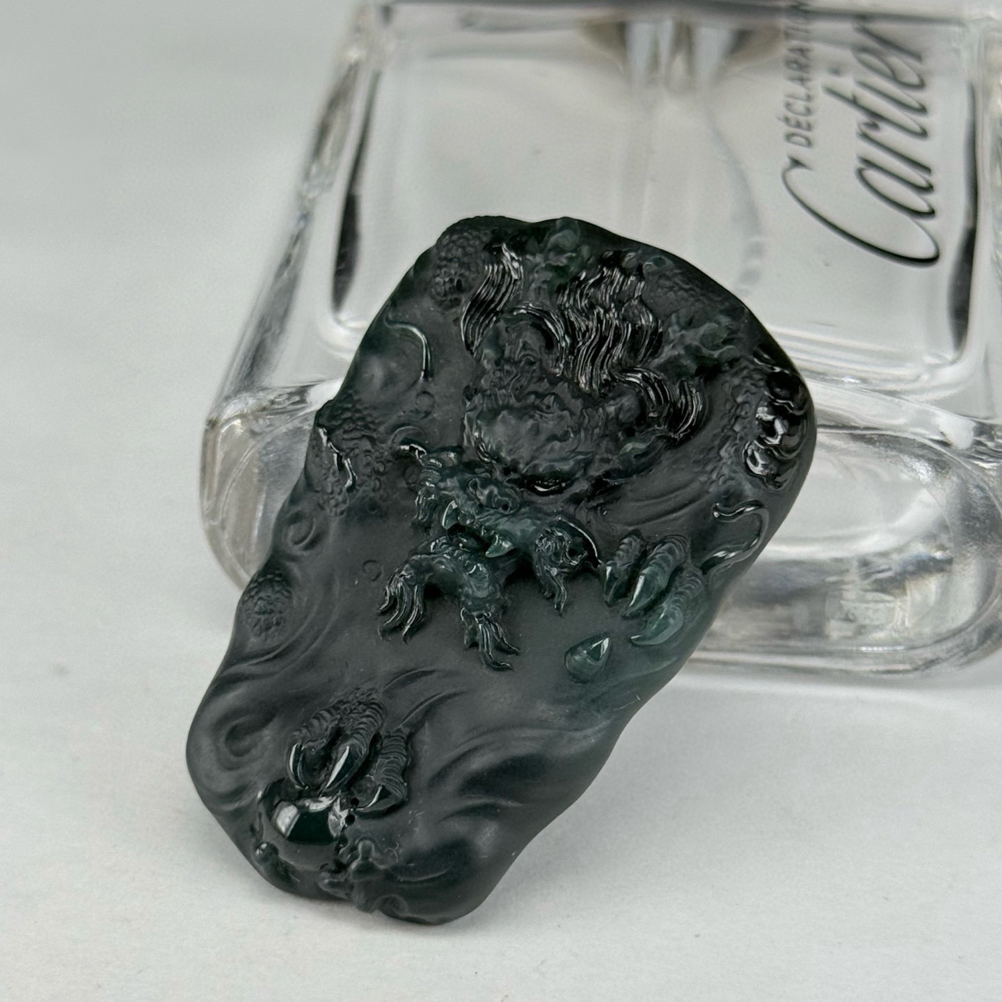 精品墨翠龙牌 种好色正 黑度好 打灯通透