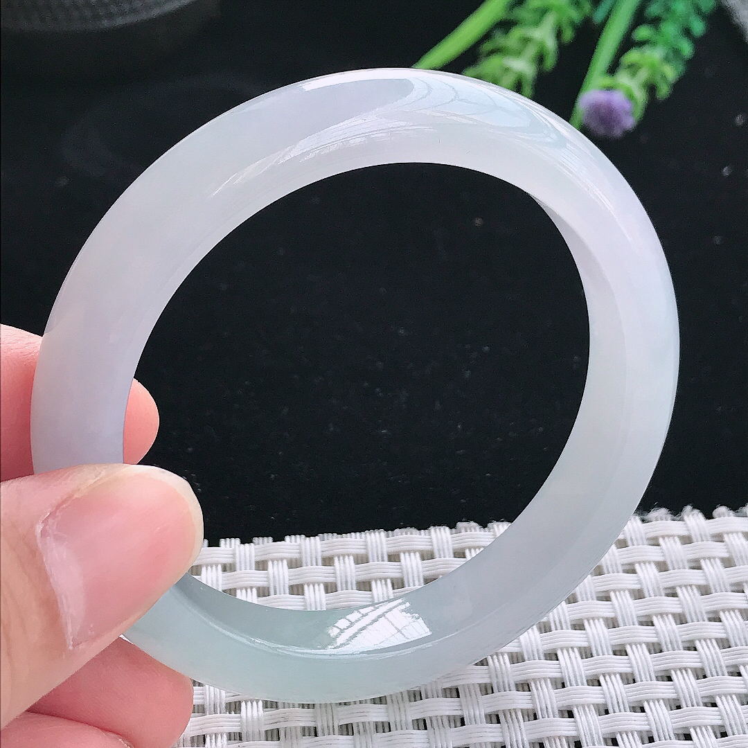 实拍天然翡翠55/10.8/8.3老坑冰胶果冻冰晴手镯翡翠玉镯手环