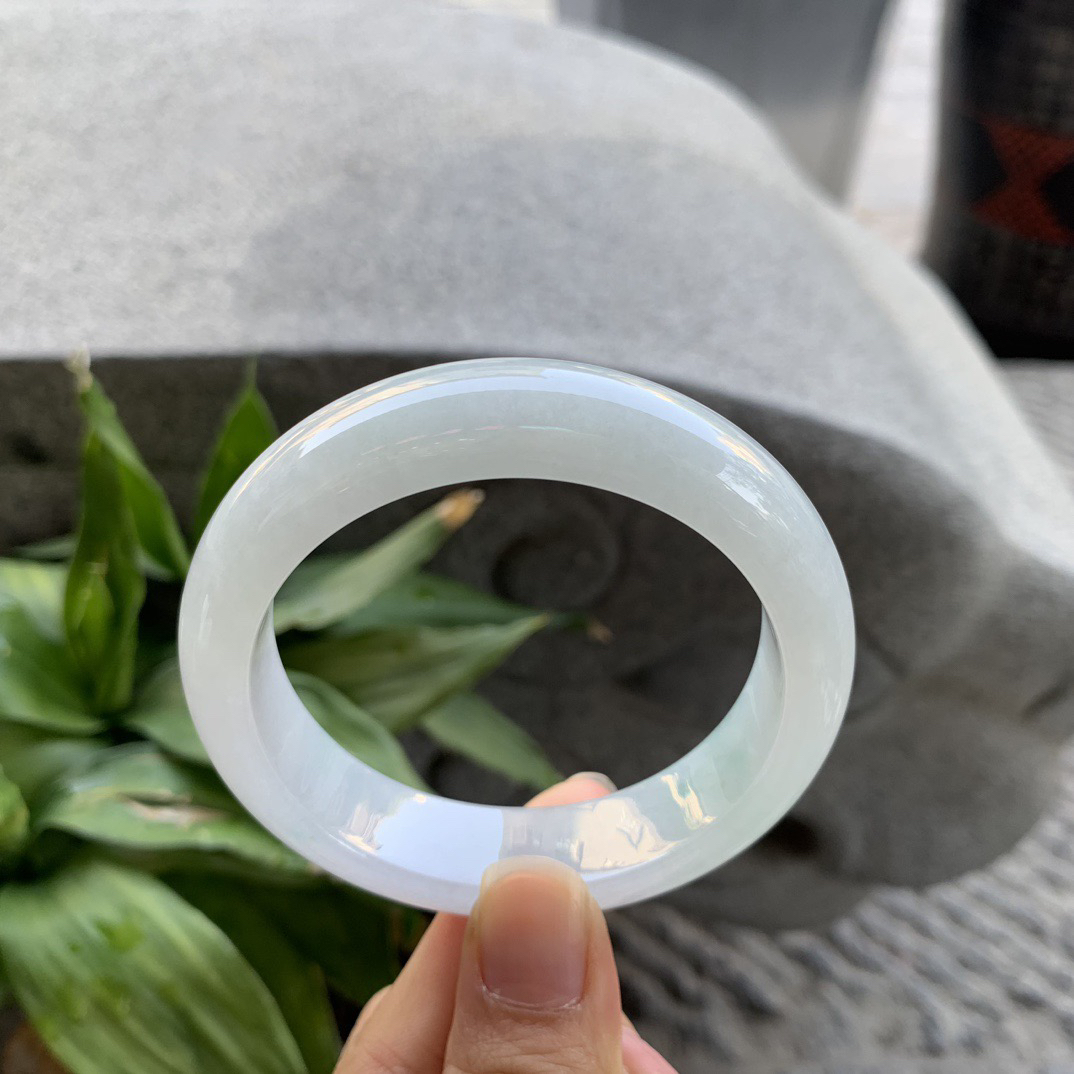 圈口 55.2-14.6-8.7【冰飘绿正圈手镯】正圈55 56可戴