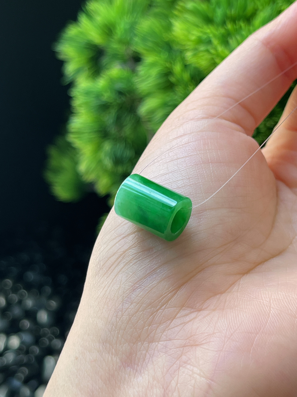 翡翠冰糯种绿色路路通