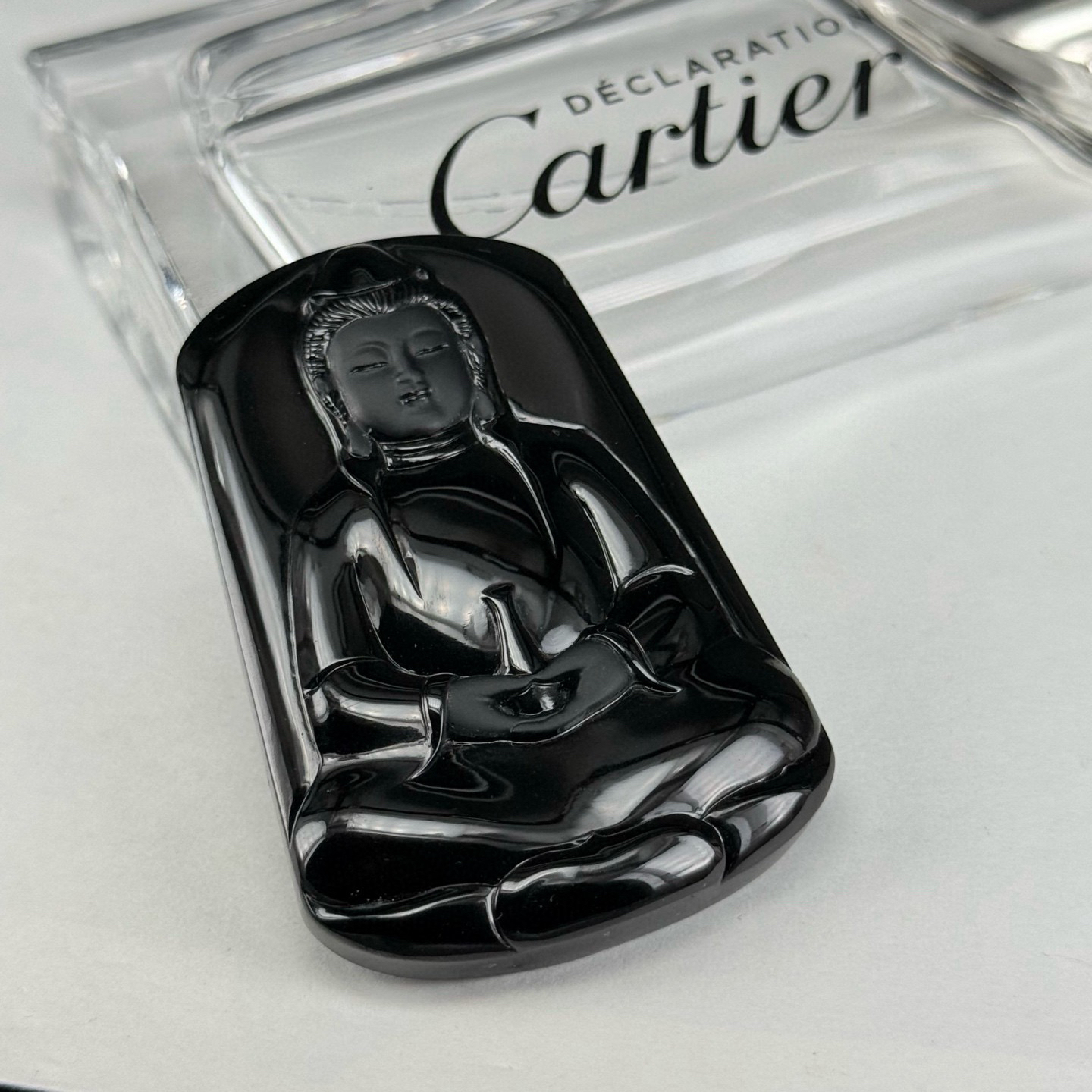 精品墨翠观音 种好色正 黑度极好 打灯通透 油性十足