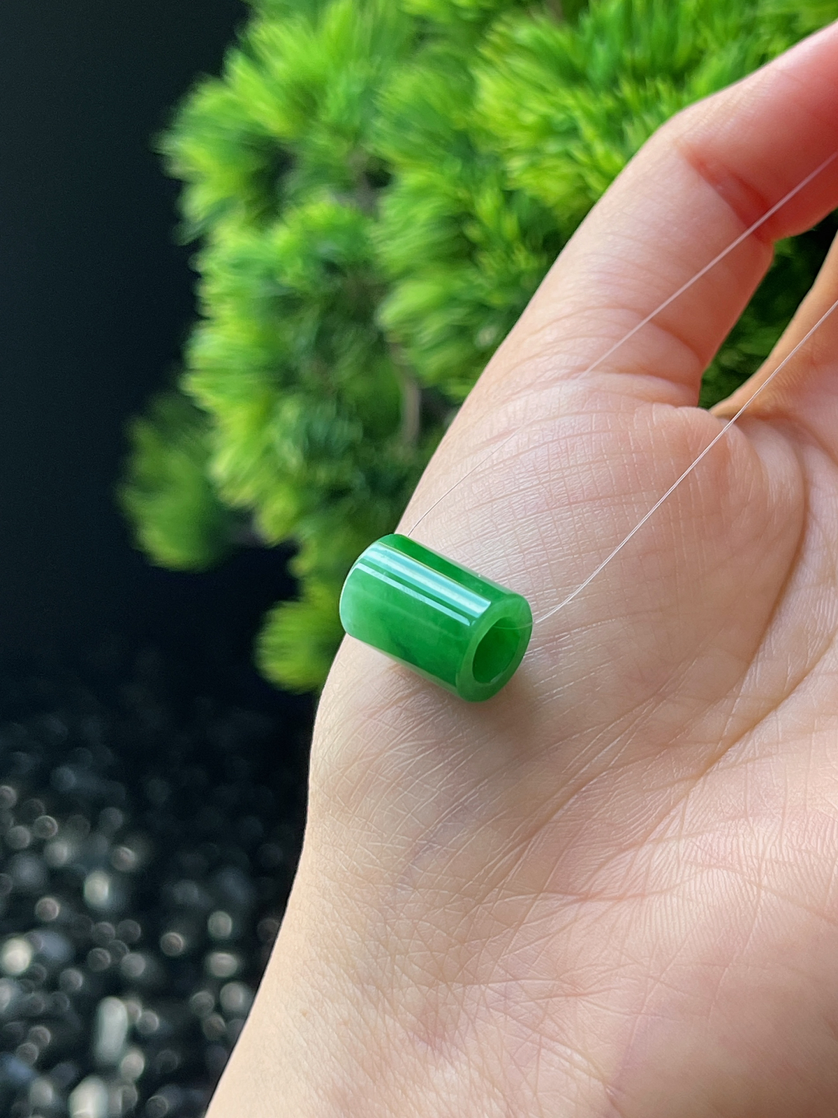 翡翠冰糯种绿色路路通