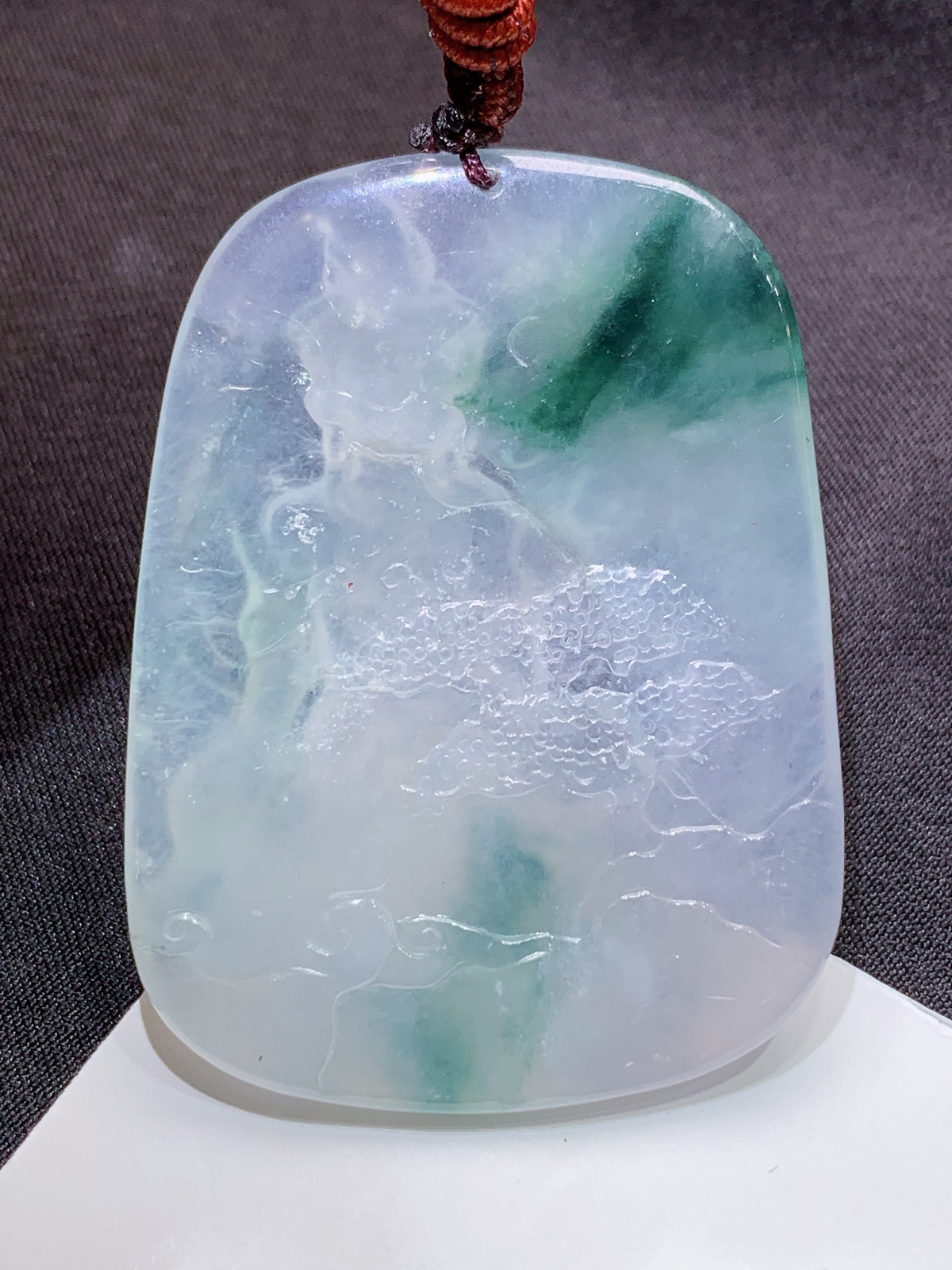 冰飘花大势至，厚装种老，冰润细腻，种水足，X1 尺寸59.7*44.5*6.3