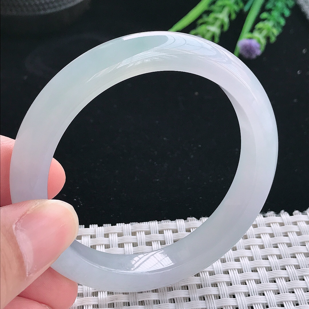 实拍天然翡翠55/10.8/8.3老坑冰胶果冻冰晴手镯翡翠玉镯手环