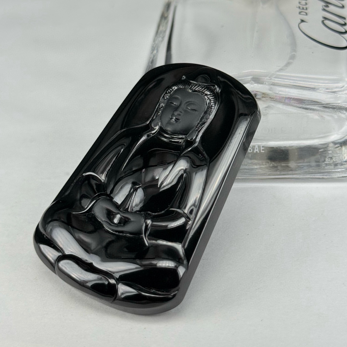 精品墨翠观音 种好色正 黑度极好 打灯通透 油性十足