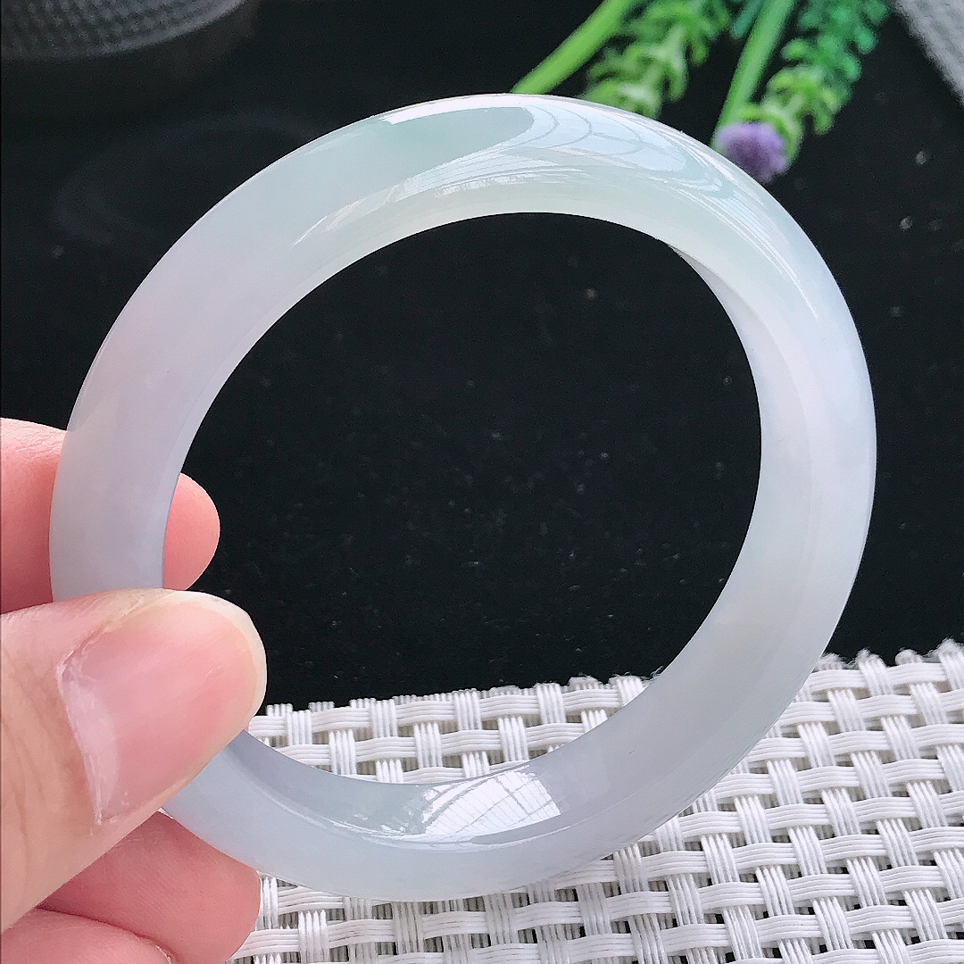 实拍天然翡翠55/10.8/8.3老坑冰胶果冻冰晴手镯翡翠玉镯手环