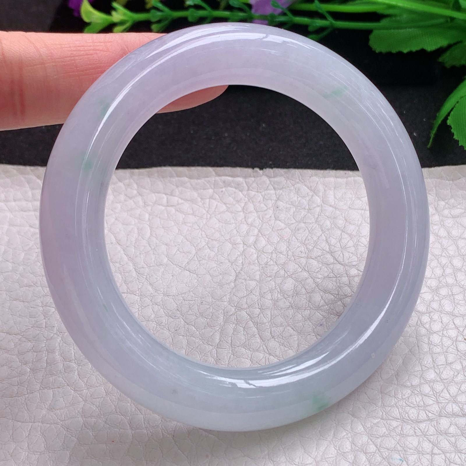 mq实拍54.6*11.8胖圆镯 缅甸翡翠A货玉手镯精美冰爽圆条玉手镯