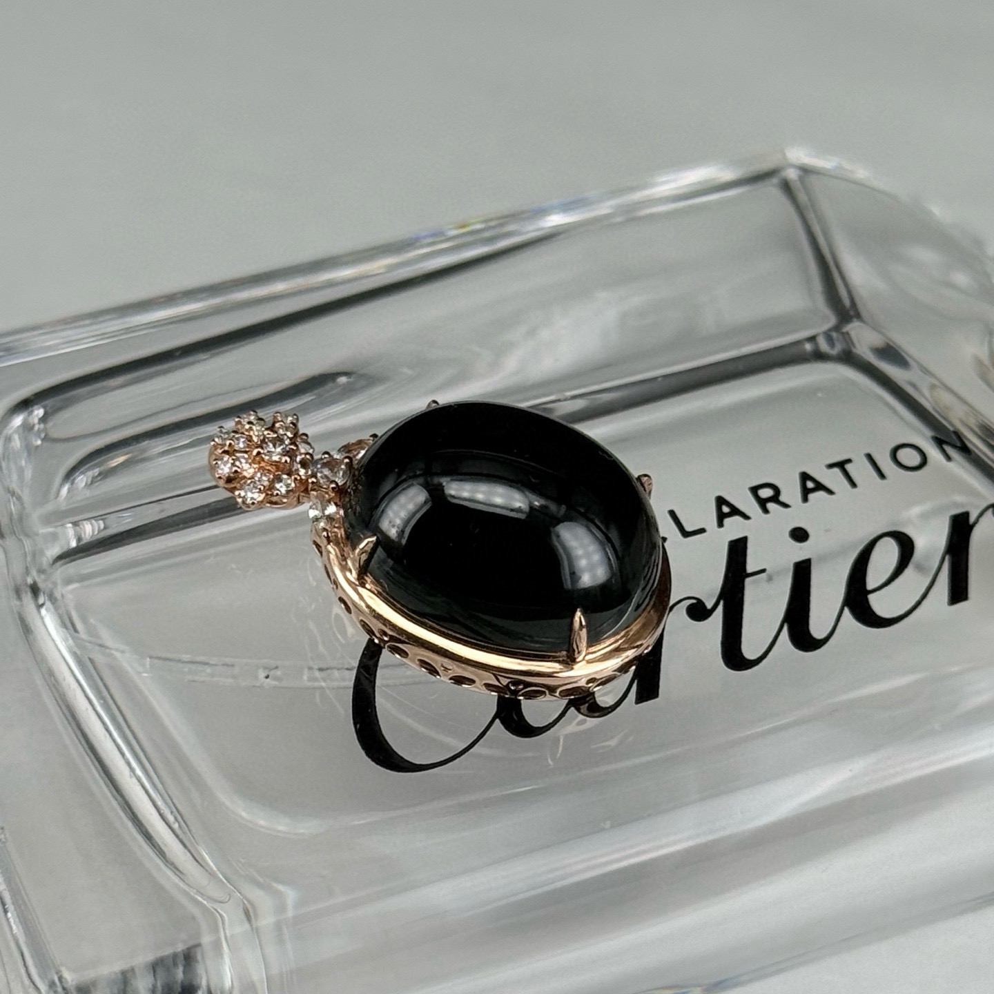 精品18k墨翠蛋面吊坠 种好色正 黑度极好打灯通透 性价比高 尺寸27.8