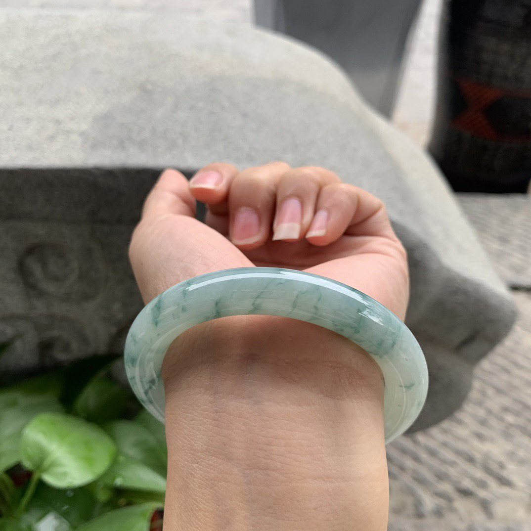 圈口 56.4-10.6【飘花圆条手镯】圆条56 57可戴